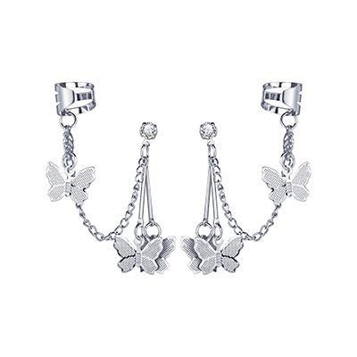 Fashion Butterfly Pendant Earrings Rhinestone Ear Studs - Vico Rena