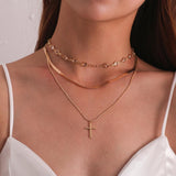 Vintage Bohemia Gold Coin letter Layered Chain Necklace - Vico Rena