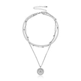 Vintage Bohemia Gold Coin letter Layered Chain Necklace - Vico Rena