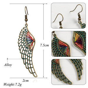 Vintage Bohemian Boho Ethnic Free Wings Drop Earrings - Vico Rena