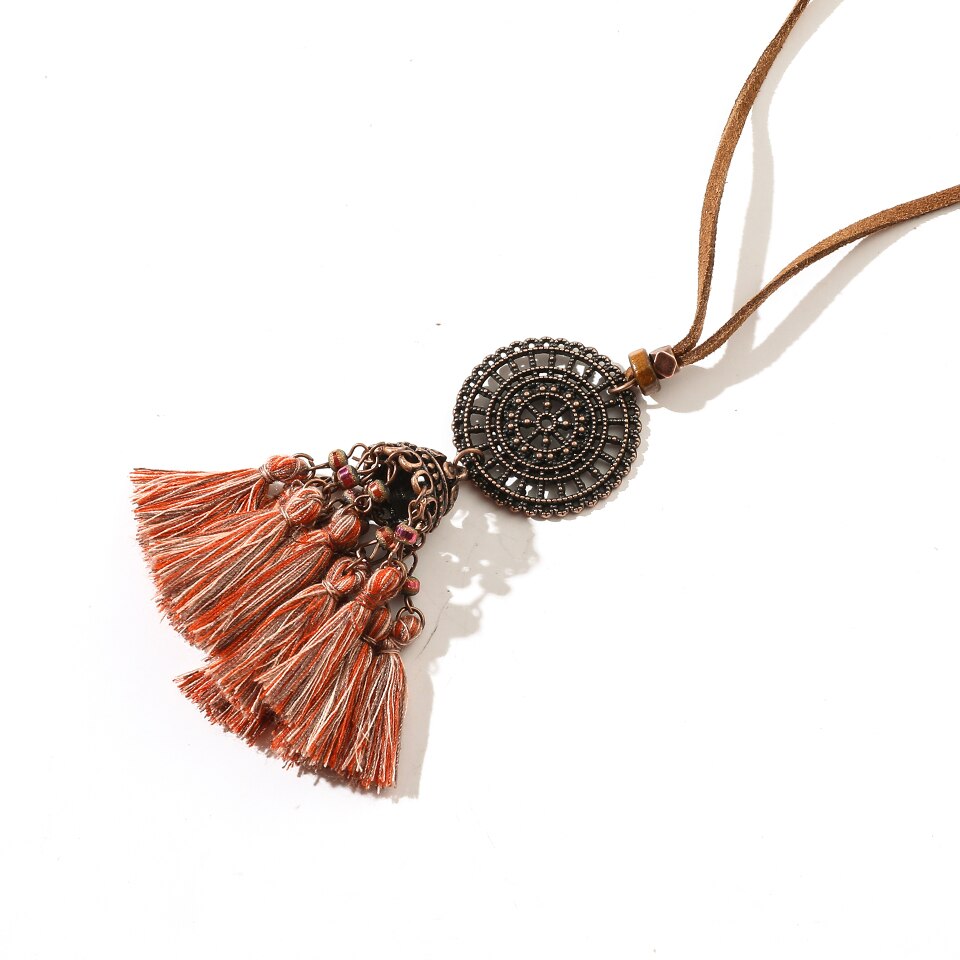 Vintage Boho Gypsy Ethinic Tassel Pendant Necklace for Women - Vico Rena