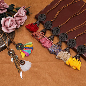 Vintage Boho Gypsy Ethinic Tassel Pendant Necklace for Women - Vico Rena