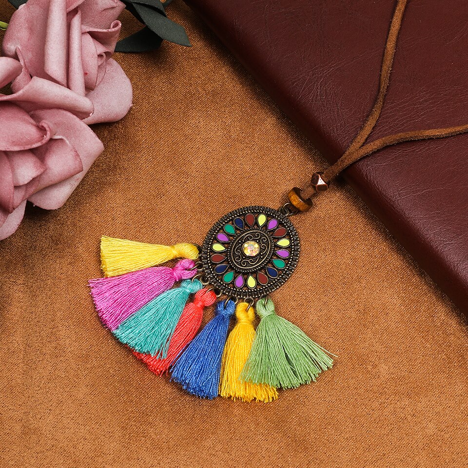 Vintage Boho Gypsy Ethinic Tassel Pendant Necklace for Women - Vico Rena