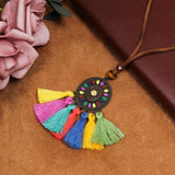 Vintage Boho Gypsy Ethinic Tassel Pendant Necklace for Women - Vico Rena