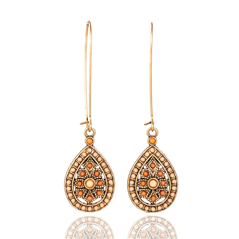 Water Drip Beads Dangle Drop Earrings Bohemian - Vico Rena