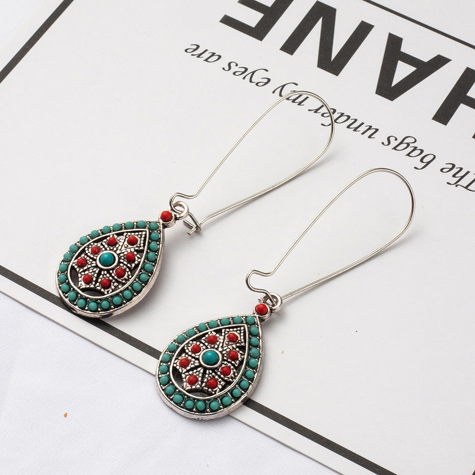 Water Drip Beads Dangle Drop Earrings Bohemian - Vico Rena