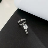Vintage Creative Fingertips Rings for Women Heart Shining Zircon - Vico Rena