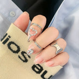Vintage Creative Fingertips Rings for Women Heart Shining Zircon - Vico Rena