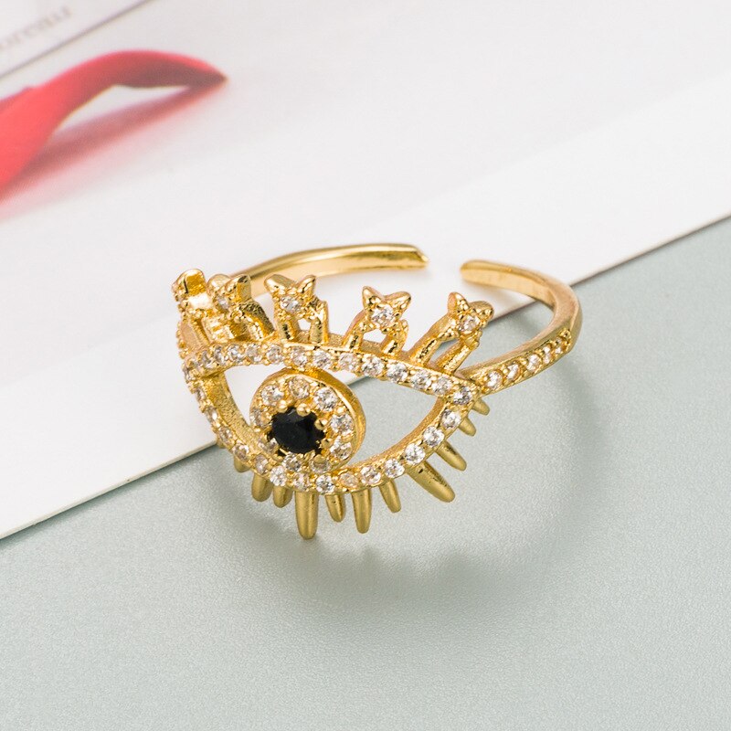 Vintage Evil Eye Rings For Women Boho Zircon Knuckle Ring - Vico Rena