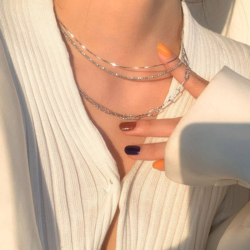 Vintage Shiny Necklace For Women Snake Bone Clavicle Chain Necklace - Vico Rena