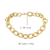 Shiny Jewellery Punk Thick Chains Choker Necklace Fashion Hip Hop Gothic Stainless Steel