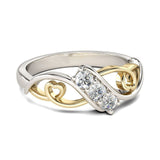 Shiny Jewellery Girl Rings Vintage Beautiful Diamond Silver Crystal Ring