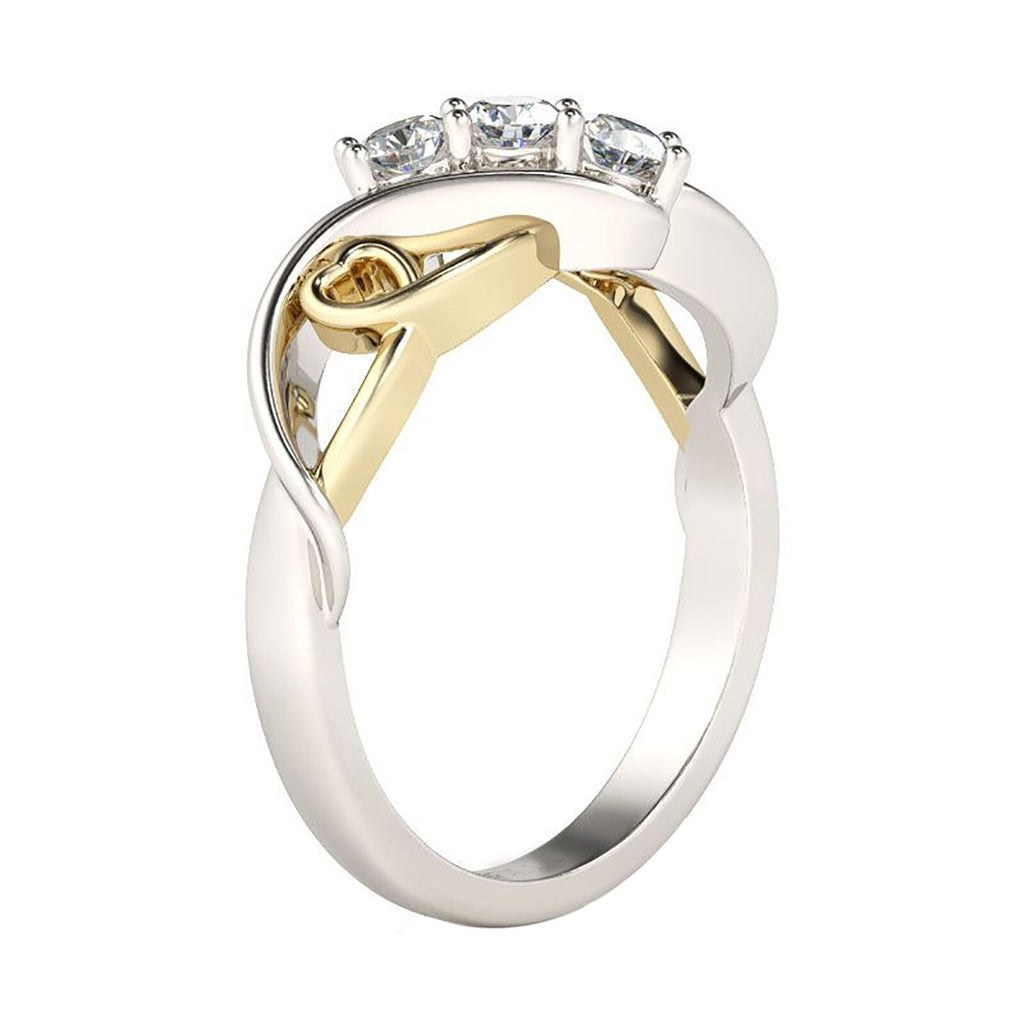 Shiny Jewellery Girl Rings Vintage Beautiful Diamond Silver Crystal Ring