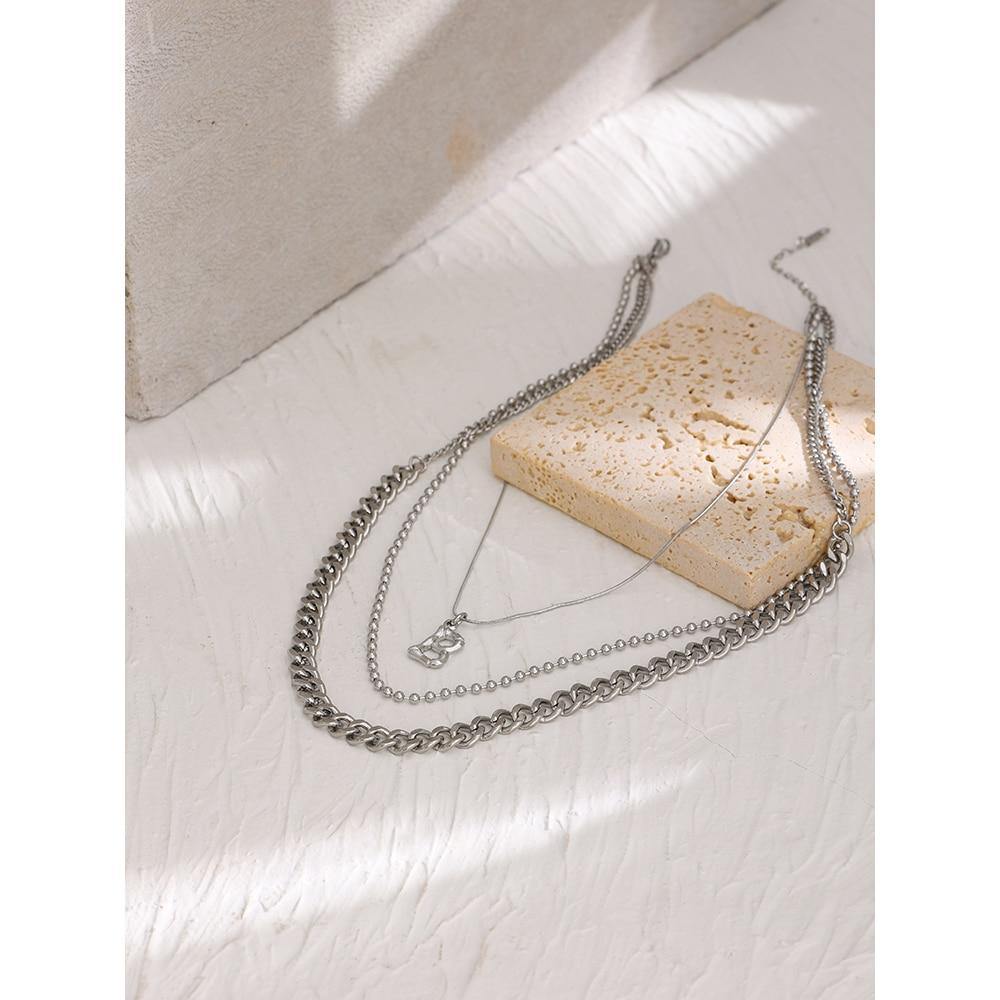 2021 Stainless Steel Letter B Collar Necklace High Quality Chain - Vico Rena