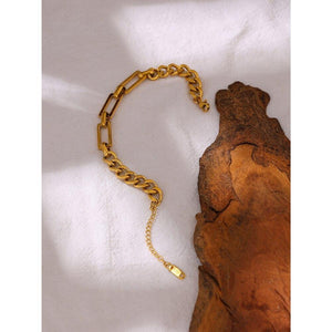 Bracelet Gold Color Texture Chain Trendy Bracelet - Vico Rena