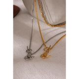 Exquisite Butterfly Insect Layered Pendant Necklace - Vico Rena