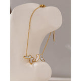 Exquisite Butterfly Natural Shell Chain Bracelet Stainless Steel - Vico Rena