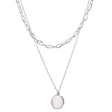 Exquisite Natural Shell Layered Pendant Necklace Stainless Steel - Vico Rena