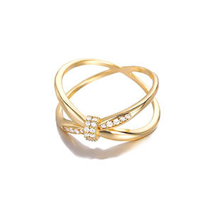 Shiny Jewellery Crystal Rings Infinity Sign Women Silver Color Rings Party