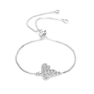 Shiny Jewellery Charm Bracelets For Women Gold Chain Crystal Bracelet Adjustable