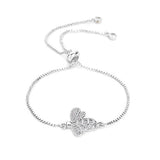 Shiny Jewellery Charm Bracelets For Women Gold Chain Crystal Bracelet Adjustable