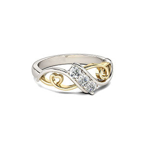 Shiny Jewellery Girl Rings Vintage Beautiful Diamond Silver Crystal Ring