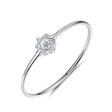 Shiny Jewellery S925 Sterling Silver 3A Zircon Creative Hexangular Star Ladies' Bracelet