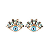 Shiny Jewellery Evil Eyes Earring Stud For Women Cubic Zircon Alloy Shiny