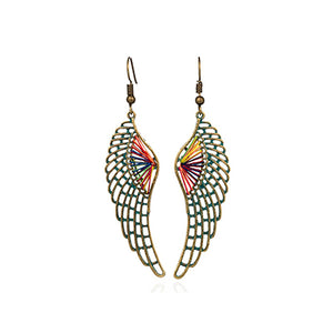 Vintage Bohemian Boho Ethnic Free Wings Drop Earrings - Vico Rena