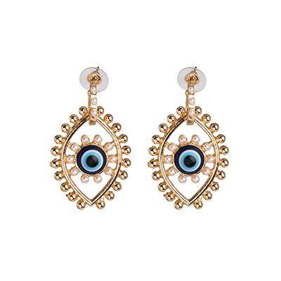 Evil Eye Hoop Earring For Women Love Heart Shape Drop Earrings - Vico Rena