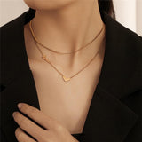 2 Layer Heart Shape Necklaces for Women Gold Chain Charm - Vico Rena