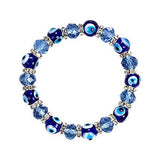 Shiny Jewellery Evil Eye Bracelet Blue Crystal Bracelet Glass Gemstone Amulet Eyes Beads