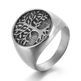 Tree Of Life Rings Gold Silver Color Hip hop Titanium Life Tree Ring - Vico Rena