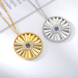 Shiny Jewellery 4 Style Zircon Blue Evil Eye Necklaces For Women  Designer Crystal