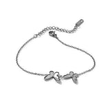 Shiny Jewellery Exquisite Butterfly Bracelet Natural Shell Chain Stainless Steel