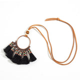 Shiny Jewellery 5 Colors Vintage Boho Bohemian Necklace Ethnic Tassel Alloy