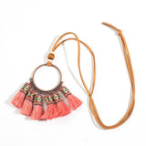 5 Colors Vintage Boho Bohemian Ethnic Tassel Pendant Necklace - Vico Rena