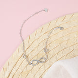 Shiny Jewellery 925 Sterling Silver Infinity Bracelets for Women Adjustable Bracelets