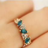 Shiny Jewellery Luminous Crystal Ring for Women Friends Gift
