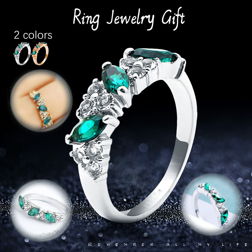 Shiny Jewellery Luminous Crystal Ring for Women Friends Gift