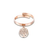 Tree of Life Stainless Steel Rings for Women Fashion Silvery Comfort Fit Rings - Vico Rena