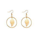 Shiny Jewellery Tree Of Life Earrings Hollow leaves Dangle Women Fashion Jewelry Gift Copper