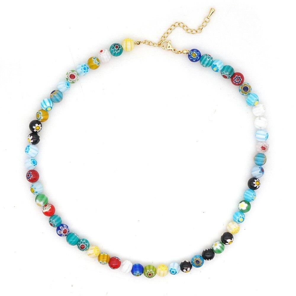Beads Necklace For Women Stainless Steel Charm Choker Bohemian - Vico Rena