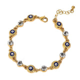 Shiny Jewellery Blue Evil Eye Crystal Charm Muslim Bracelets for Women