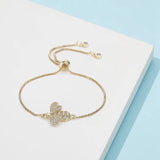 Shiny Jewellery Charm Bracelets For Women Gold Chain Crystal Bracelet Adjustable
