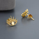 Evil Eye Earrings For Women Vintage Gold Cute Eye Stud Earring - Vico Rena