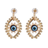 Evil Eye Hoop Earring For Women Love Heart Shape Drop Earrings - Vico Rena