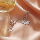 Fashion Butterfly Pendant Earrings Rhinestone Ear Studs - Vico Rena