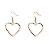 Shiny Jewellery Heart Silvery Girls Drop Shipping Long Lovely Earrings Stainless Steel
