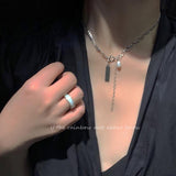 Fashion stainless Steel Pearl Pendant Necklace Women Punk - Vico Rena